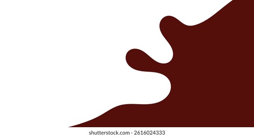 liquid chocolate splashing on white background. wavy choco splash. chocolate milkshake in flat style.