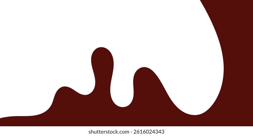 liquid chocolate splashing on white background. wavy choco splash. chocolate milkshake in flat style.