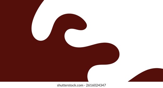 liquid chocolate splashing on white background. wavy choco splash. chocolate milkshake in flat style.