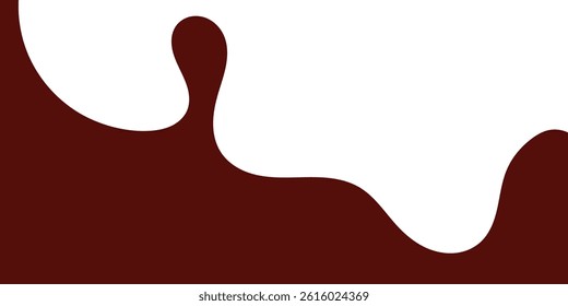 liquid chocolate splashing on white background. wavy choco splash. chocolate milkshake in flat style.