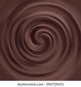 Liquid chocolate swirl vector background