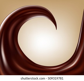 Onda de chocolate líquido