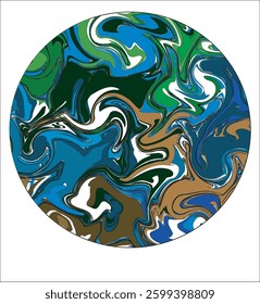 liquid circle art background with colorful colors 