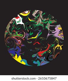 liquid circle art background with colorful colors 
