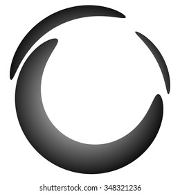 Liquid, circle splodge, splatter shape isolated on white.