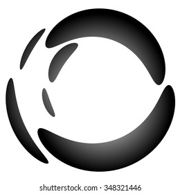 Liquid, circle splodge, splatter shape isolated on white.