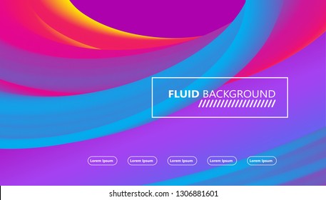 Liquid color 3d wave.  Colorful shape. Modern multicolor fluid background. Vector graphic design