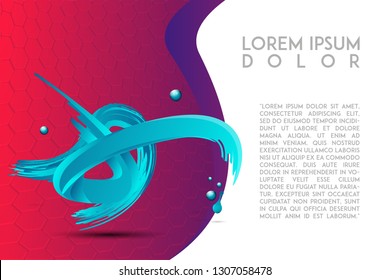Liquid color 3d waves. Colorful shape. Modern multicolor fluid background. Vector graphic design.Paper cut layout.Eps10,