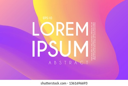 Liquid Color Abstract 3D Background. Bright Space. Landing Page Design Template.