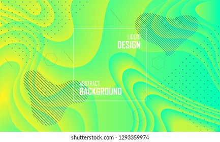 Liquid color abstract background design. Fluid vector gradient design for banner, post