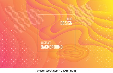 Liquid color abstract background design. Fluid vector gradient design for banner, post