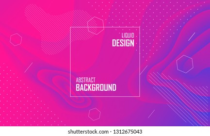 Liquid color abstract background design. Fluid vector gradient design for banner, post