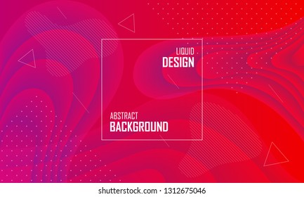 Liquid color abstract background design. Fluid vector gradient design for banner, post