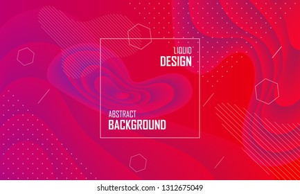 Liquid color abstract background design. Fluid vector gradient design for banner, post