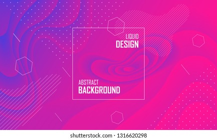 Liquid color abstract background design. Fluid vector gradient design for banner, post