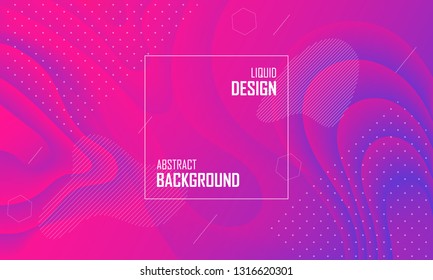 Liquid color abstract background design. Fluid vector gradient design for banner, post