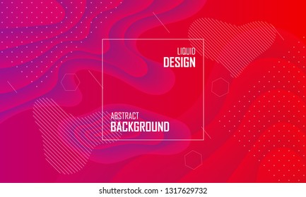 Liquid color abstract background design. Fluid vector gradient design for banner, post