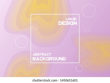 Liquid color abstract background design. Fluid vector gradient design for banner, post