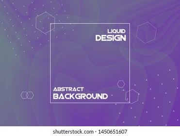 Liquid color abstract background design. Fluid vector gradient design for banner, post