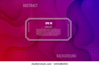 Liquid color abstract background design with dynamic style. Fluid shapes composition. Futuristic design banner. Trendy gradient wavy shapes.