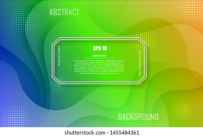 Liquid color abstract background design with dynamic style. Fluid shapes composition. Futuristic design banner. Trendy gradient wavy shapes.