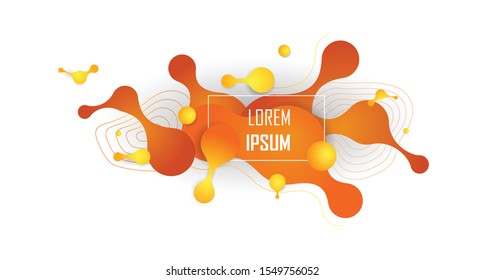 Liquid color abstract background design. Fluid vector gradient design for banner, post