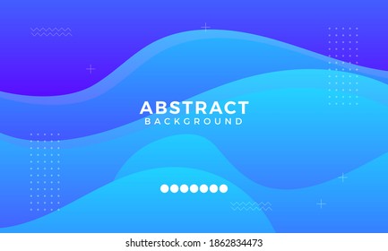 Abstrakter Hintergrund-Design in flüssiger Farbe. Blaues Element mit fließendem Farbverlauf. Dynamische Formzusammensetzung. Vektorgrafik