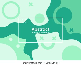Liquid color abstract background design. Fluid vector green minimalist design for banners, posts, web posters, social media.eps10