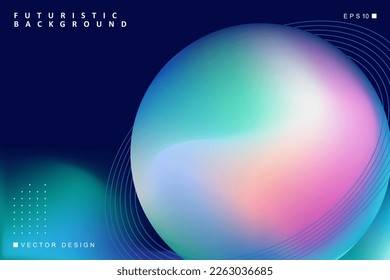 Liquid color abstract background design. Fluid gradient circle shapes composition. Futuristic design landing page, cover, banner, ads, social media, presentation concept.