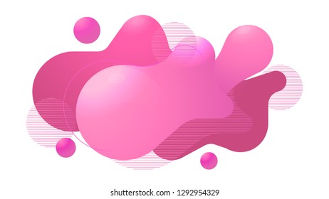 Liquid color abstract geometric shape. Fluid gradient element for minimal banner, logo, social post. Futuristic trendy dynamic element. Abstract background. Eps10 vector