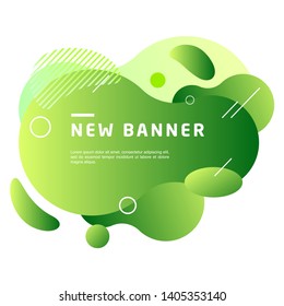 liquid color abstract geometric shape. Fluid gradient elements for minimal banner, logo, social post. Futuristic trendy dynamic elements. Abstract background
