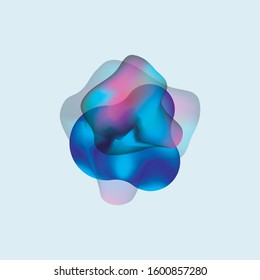 liquid color abstract geometric shapes. gradient elements for minimal banner, logo