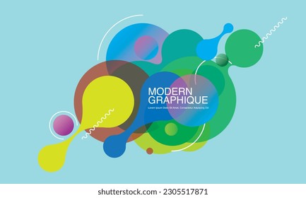 Color líquido formas geométricas abstractas de formas geométricas de diseño orgánico. con una colorida composición de color de tendencia. Vector Eps10.