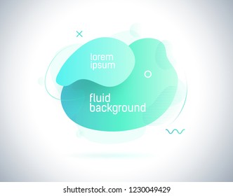 Liquid color abstract shapes. Modern gradient for your design project, banner, logo, flyer, presentation, social post etc. Colorful geometric background. Fluid shapes composition.