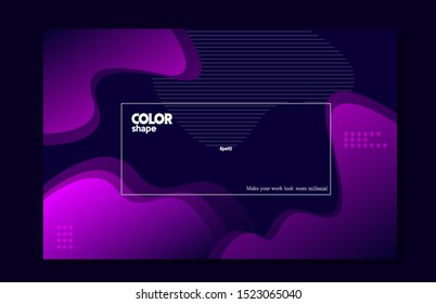 Liquid color backgroud. trendy gradient shape composition eps10 -Vector
