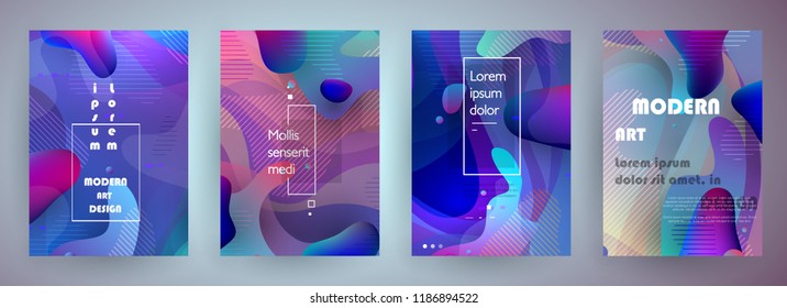 Liquid color background design. A4 format. Futuristic design posters