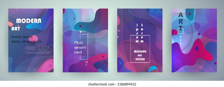 Liquid color background design. A4 format. Futuristic design posters