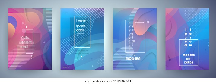 Liquid color background design. A4 format. Futuristic design posters