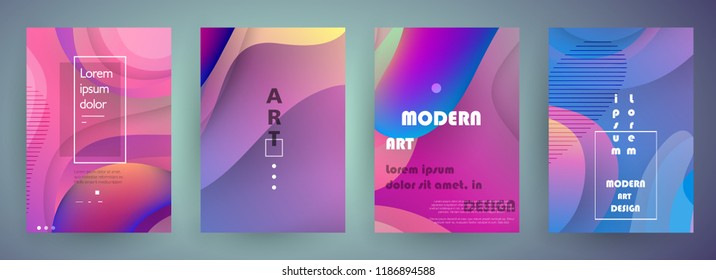 Liquid color background design. A4 format. Futuristic design posters