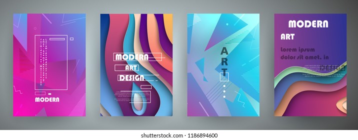 Liquid color background design. A4 format. Futuristic design posters