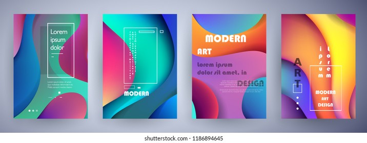 Liquid color background design. A4 format. Futuristic design posters