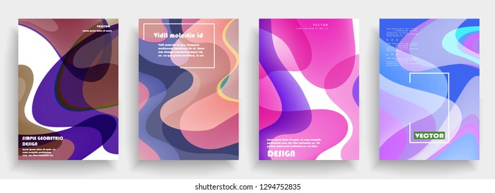 Liquid color background design. A4 format. Futuristic design posters