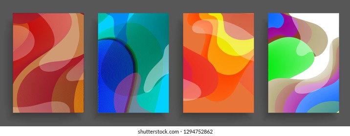 Liquid color background design. A4 format. Futuristic design posters