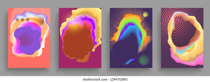 Liquid color background design. A4 format. Futuristic design posters