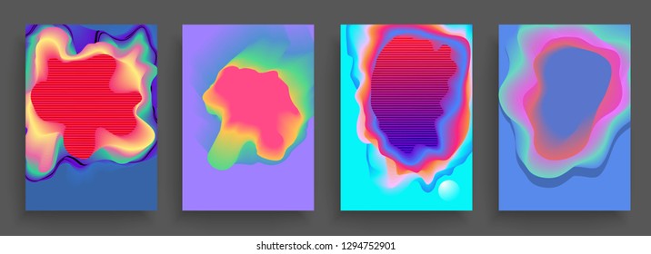 Liquid color background design. A4 format. Futuristic design posters