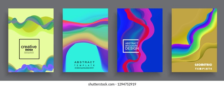 Liquid color background design. A4 format. Futuristic design posters