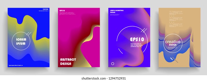 Liquid color background design. A4 format. Futuristic design posters