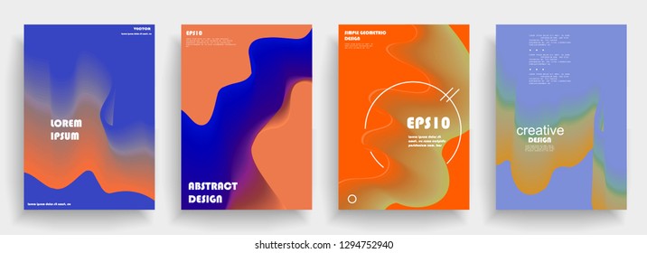 Liquid color background design. A4 format. Futuristic design posters