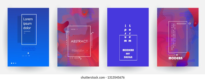 Liquid color background design. A4 format. Futuristic design posters
