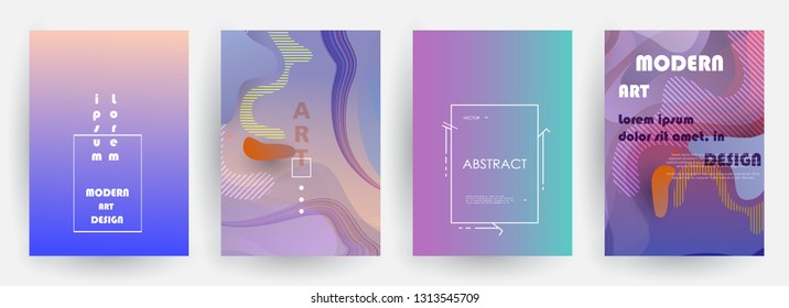 Liquid color background design. A4 format. Futuristic design posters